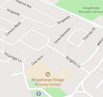 map for Kingsthorpe Village Primary School