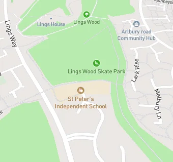 map for St Peter's Independent School