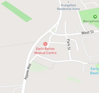 map for Earls Barton & Penvale Park Medical Centre