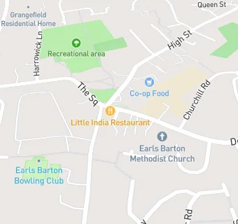 map for Earls Barton Vape Store