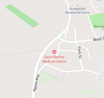 map for Earls Barton Medical Centre