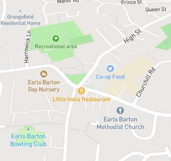 map for Earls Barton Pharmacy