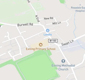 map for Exning Primary School