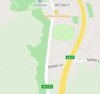 map for Ombersley Cricket Club