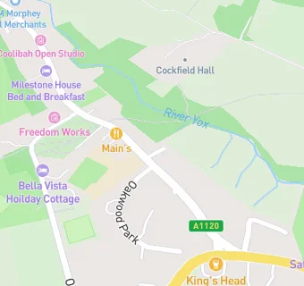 map for Yoxford Branch Surgery