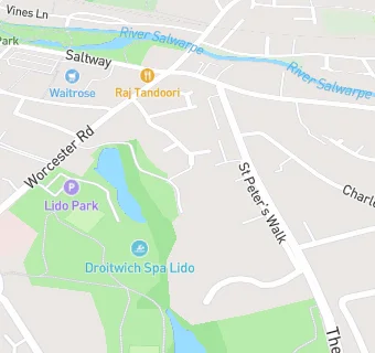 map for Droitwich Spa Bowling Club