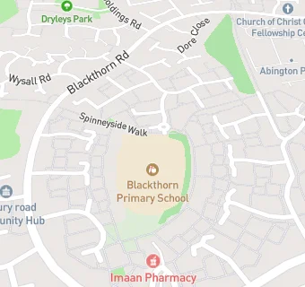 map for Blackthorn Primary School