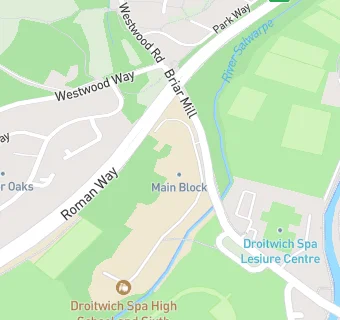 map for Droitwich Spa Hockey Club