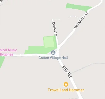 map for Cotton Village Hall