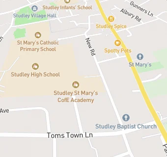 map for Studley St Mary's CofE Junior School