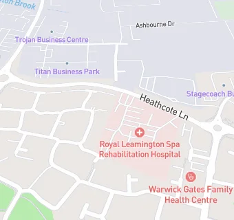 map for ISS Facility Services at Royal Leamington Spa Rehabilitation Hospital