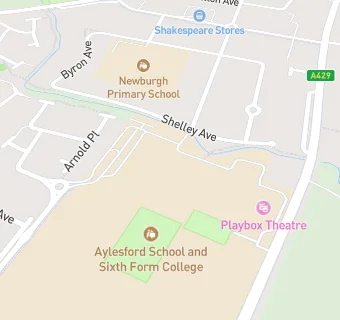 map for Aylesford School Warwick