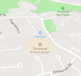 map for Thorplands Primary School