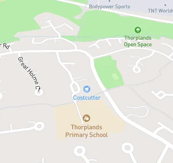 map for Thorplands Takeaway