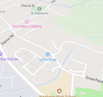 map for Presteigne Bowling Club