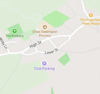 map for Great Doddington Club