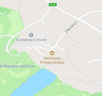 map for Harlestone Primary School