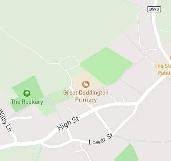 map for Great Doddington Primary