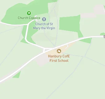 map for Hanbury CofE First School