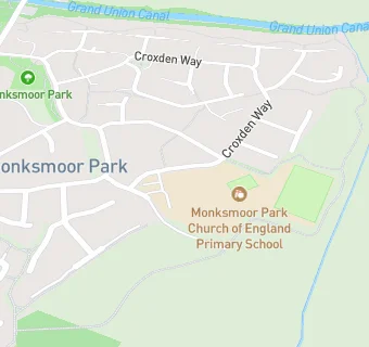 map for Monksmoor Park Church of England Primary School