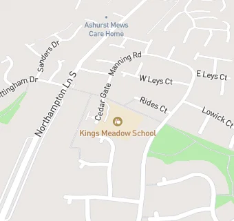 map for Kings Meadow School