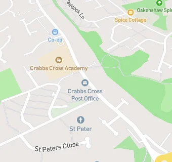 map for Crabbs Cross Post Office