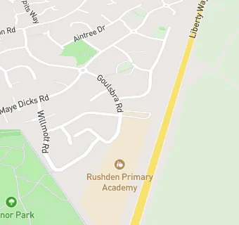 map for Rushden Primary Academy