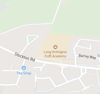 map for Long Itchington CofE Academy