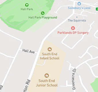 map for South End Infant School