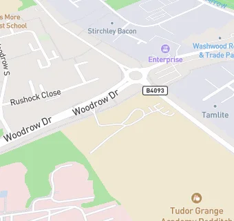 map for Tudor Grange Academy Redditch