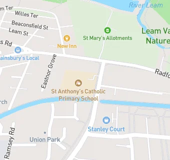 map for St Anthony's Catholic Primary School