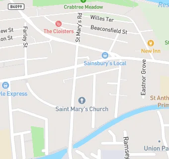 map for St Marys Church Centre