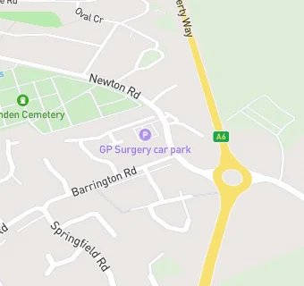 map for Harborough Field Surgery