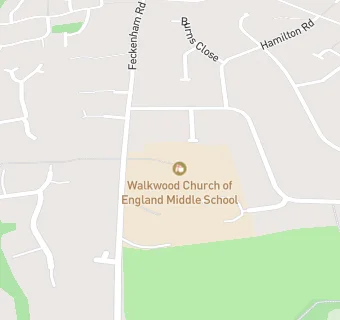 map for Walkwood Church of England Middle School