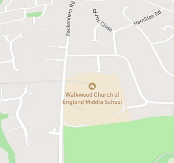 map for Walkwood C Of E Middle School