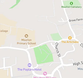 map for Moulton Church Hall