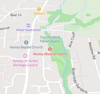 map for Henley-In-Arden Medical Centre