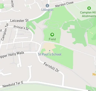 map for St Paul's CofE Primary School, Leamington Spa