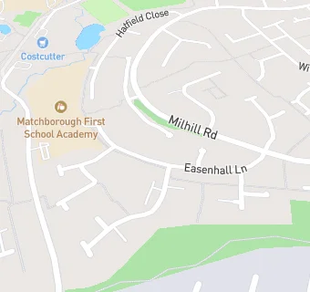 map for Redditch, Moatfield Middle School