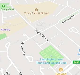 map for Leamington Lawn Tennis and Squash Club