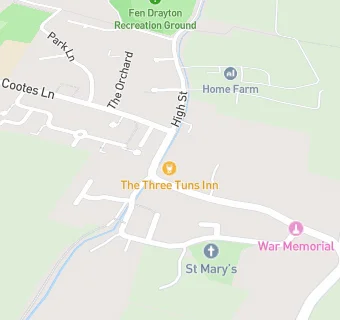 map for Three Tuns