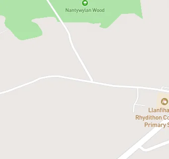 map for Llanfihangel Rhydithon C P School