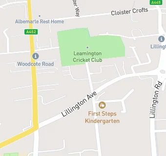 map for Leamington  Cricket Club