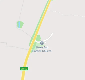 map for Stoke Ash Baptist Chapel