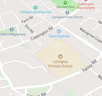 map for Lillington Primary School