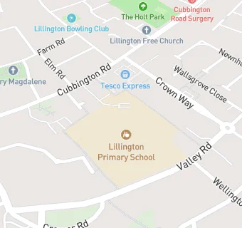 map for Lillington Primary School