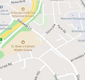 map for St Bede's Catholic Middle School