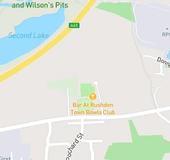 map for Bar At Rushden Town Bowls Club