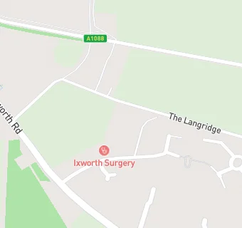 map for Ixworth Surgery