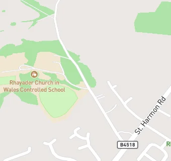 map for Rhayader C.I.W. School